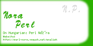 nora perl business card